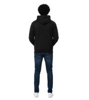 U.S. SPORT AMERICA Men's Hoodie with Football Motif, Cotton Pullover, Casual Hoodie in Black or Dark Blue