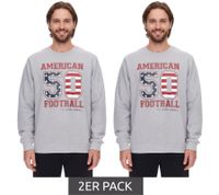 Suéter U.S. SPORT AMERICA para hombre con letras grandes, camisa de algodón de manga larga, jersey de verano, camisa informal, gris Suéter U.S. SPORT AMERICA para hombre con letras grandes, camisa de algodón de manga larga, jersey de verano, camisa informal, gris