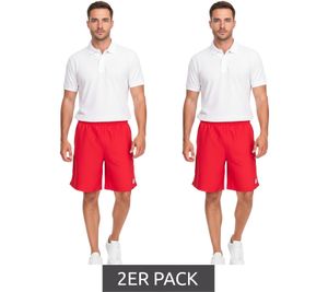 Confezione da 2 pantaloncini da allenamento da uomo Outfitter OCEAN FABRICS, pantaloni sportivi sostenibili Tahi Match OUT-M-1032-OTW Rosso Confezione da 2 pantaloncini da allenamento da uomo Outfitter OCEAN FABRICS, pantaloni sportivi sostenibili Tahi Match OUT-M-1032-OTW Rosso