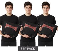 Borsa a tracolla, borsa a tracolla, borsa per laptop, gadget per fan dei Metallica Heavy Metal Band, MB125101MET, Nero/Rosso Borsa a tracolla, borsa a tracolla, borsa per laptop, gadget per fan dei Metallica Heavy Metal Band, MB125101MET, Nero/Rosso