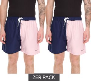 Pantaloncini da bagno da uomo Pierre Cardin, eleganti pantaloncini da bagno, LA205027 Blu navy/Rosa, confezione da 2 Pantaloncini da bagno da uomo Pierre Cardin, eleganti pantaloncini da bagno, LA205027 Blu navy/Rosa, confezione da 2