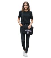 Bolso bandolera de lona Jack Daniel's, bolso para portátil, accesorio para fans, 38 x 28 x 5 cm, negro Bolso bandolera de lona Jack Daniel's, bolso para portátil, accesorio para fans, 38 x 28 x 5 cm, negro