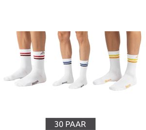 30 paia di calzini da tennis Kappa, calzini in cotone con stampa del marchio, calzini per tutti i giorni, 371F4ZW A01 Bianco 30 paia di calzini da tennis Kappa, calzini in cotone con stampa del marchio, calzini per tutti i giorni, 371F4ZW A01 Bianco