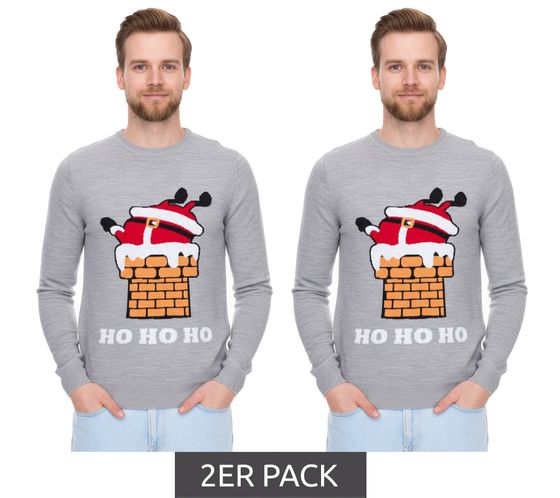 Maglione da uomo in maglia con motivo natalizio, maglione natalizio, maglione casual, 979440 grigio Maglione da uomo in maglia con motivo natalizio, maglione natalizio, maglione casual, 979440 grigio