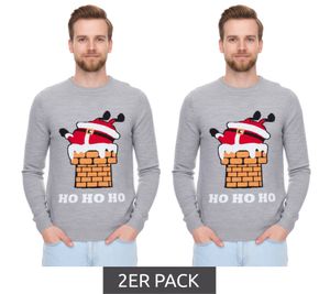 Pull homme en maille à motif de Noël, pull de Noël, pull décontracté, 979440 Gris Pull homme en maille à motif de Noël, pull de Noël, pull décontracté, 979440 Gris