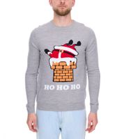 Maglione da uomo in maglia con motivo natalizio, maglione natalizio, maglione casual, 979440 grigio Maglione da uomo in maglia con motivo natalizio, maglione natalizio, maglione casual, 979440 grigio
