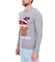 Maglione da uomo in maglia con motivo natalizio, maglione natalizio, maglione casual, 979440 grigio Maglione da uomo in maglia con motivo natalizio, maglione natalizio, maglione casual, 979440 grigio