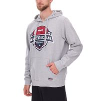 Sweat à capuche U.S. SPORT AMERICA pour homme, avec capuche et grand lettrage, en coton, pour l'été, décontracté, gris Sweat à capuche U.S. SPORT AMERICA pour homme, avec capuche et grand lettrage, en coton, pour l'été, décontracté, gris
