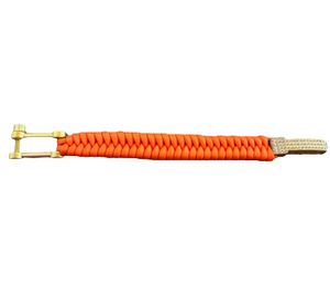Braccialetto Paracord I-BRACE, corda di sopravvivenza intrecciata con corda da paracadute antistrappo 550 Cord IB1051 Arancione