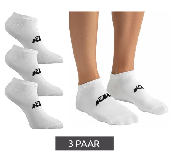 3 paires de chaussettes de sport KTM, chaussettes baskets avec logo, chaussettes en coton, certifiées Oeko-Tex 100, KTM/1/SLCX3/BL, blanches 3 paires de chaussettes de sport KTM, chaussettes baskets avec logo, chaussettes en coton, certifiées Oeko-Tex 100, KTM/1/SLCX3/BL, blanches