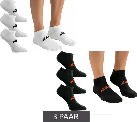 3 Pairs of KTM Sports Socks, Sneaker Socks with Logo, Cotton Socks, Oeko-Tex 100 Certified, KTM/1/SLCX3, White or Black 3 Pairs of KTM Sports Socks, Sneaker Socks with Logo, Cotton Socks, Oeko-Tex 100 Certified, KTM/1/SLCX3, White or Black