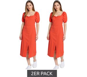 Robes midi AJC pour femme, lot de 2, robe légère en coton à manches bouffantes, robe d'été, 47018232, rouge Robes midi AJC pour femme, lot de 2, robe légère en coton à manches bouffantes, robe d'été, 47018232, rouge