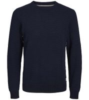 Suéter de punto JACK & JONES JJEATLAS para hombre con diseño estructurado, jersey de algodón, cuello redondo, 12212816, beige o azul oscuro Suéter de punto JACK & JONES JJEATLAS para hombre con diseño estructurado, jersey de algodón, cuello redondo, 12212816, beige o azul oscuro