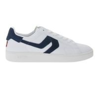 LEVI´S Swift Herren Freizeit-Sneaker aus Echtleder Turnschuhe im Leder-Overlay-Look Schnür-Schuhe 235658-846N Weiß/Navy