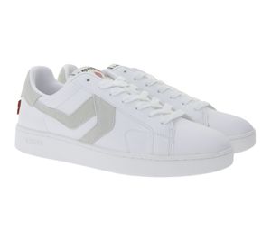 LEVI´S Swift Herren Freizeit-Sneaker aus Echtleder Turnschuhe im Leder-Overlay-Look Schnür-Schuhe 235658-846G Weiß/Grau