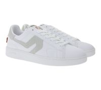 LEVI´S Swift Herren Freizeit-Sneaker aus Echtleder Turnschuhe im Leder-Overlay-Look Schnür-Schuhe 235658-846G Weiß/Grau