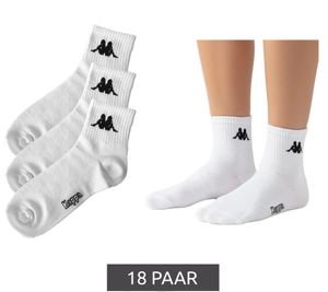 18 Pairs of Kappa Low-Cut Socks, Cotton Socks with Logo, Everyday Socks, 304M5N0 923 White 18 Pairs of Kappa Low-Cut Socks, Cotton Socks with Logo, Everyday Socks, 304M5N0 923 White