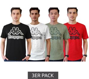 3-pack Kappa men's cotton shirt with large logo, round neck, short-sleeved, Oeko-Tex 100 certified T-shirt 7085/8191, black, green, white, or red 3-pack Kappa men's cotton shirt with large logo, round neck, short-sleeved, Oeko-Tex 100 certified T-shirt 7085/8191, black, green, white, or red