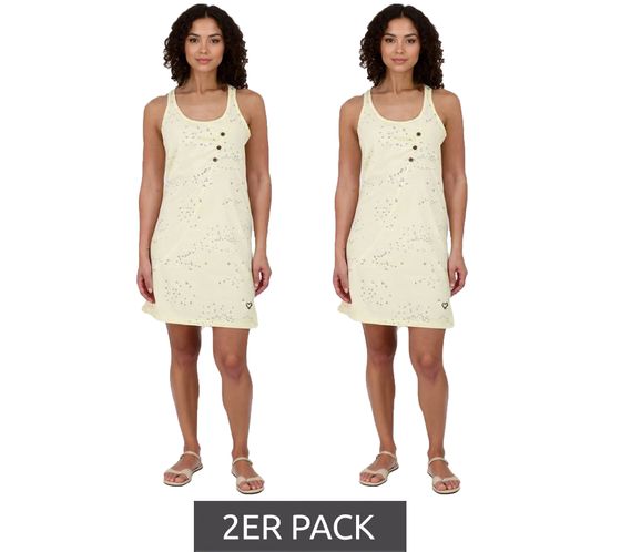 ALIFE AND KICKIN CamyAK B Women's Mini Dress, Cotton Dress with Birds, Summer Dress, 97916922, Butter Beige, 2-Pack ALIFE AND KICKIN CamyAK B Women's Mini Dress, Cotton Dress with Birds, Summer Dress, 97916922, Butter Beige, 2-Pack