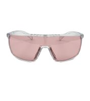 adidas sport Herren Sonnenbrille mit Rosa Gläsern Brille zum Joggen UVA & UVB Schutz Filterkategorie 1 Lauf-Brille SP0004 0027S Transparent