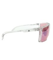 adidas sport Herren Sonnenbrille mit Rosa Gläsern Brille zum Joggen UVA & UVB Schutz Filterkategorie 1 Lauf-Brille SP0004 0027S Transparent