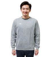 PENALTY Era Roundneck Co Men's Cotton Sweater with Logo Embroidery, Everyday Sweater, 354510-8000, Heather Gray