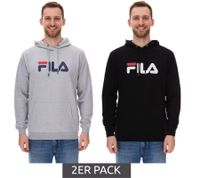 2-Pack Value Pack: FILA Barumini Hoodie Men's Hooded Pullover Sweater Cotton Sweatshirt FAU0068 Black or Gray 2-Pack Value Pack: FILA Barumini Hoodie Men's Hooded Pullover Sweater Cotton Sweatshirt FAU0068 Black or Gray