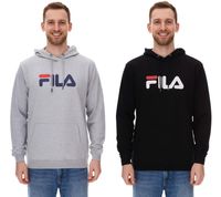 2-Pack Value Pack: FILA Barumini Hoodie Men's Hooded Pullover Sweater Cotton Sweatshirt FAU0068 Black or Gray 2-Pack Value Pack: FILA Barumini Hoodie Men's Hooded Pullover Sweater Cotton Sweatshirt FAU0068 Black or Gray
