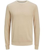 Pack de 3 Jerseys de Punto JACK & JONES JJEATLAS para Hombre con Diseño Estructurado, Cuello Redondo de Algodón, 12212816 Beige o Azul Oscuro