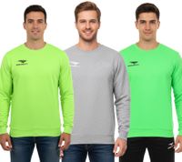 PENALTY Era Roundneck Men's Training Sweater with Logo Print, Sports Pullover 354502, Neon Yellow, Gray, or Neon Green PENALTY Era Roundneck Men's Training Sweater with Logo Print, Sports Pullover 354502, Neon Yellow, Gray, or Neon Green