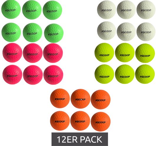 12er Sparpack SCOOP X-Treme Hockey Street-Balls mit Dimple-Design Hockeyball Sport-Ausrüstung Weiß, Grün, Pink, Gelb oder Orange 12er Sparpack SCOOP X-Treme Hockey Street-Balls mit Dimple-Design Hockeyball Sport-Ausrüstung Weiß, Grün, Pink, Gelb oder Orange
