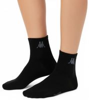 3 Paar Kappa Low Cut-Socken Baumwoll-Strümpfe mit Logo Alltags-Socken 304M5N0 Weiß oder Schwarz
