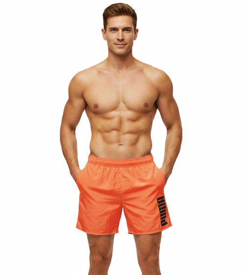 Bañador corto Puma para hombre con bolsillos, ideal para el verano. Traje de baño elegante. Color: Naranja. Modelo: 100004862 013 Bañador corto Puma para hombre con bolsillos, ideal para el verano. Traje de baño elegante. Color: Naranja. Modelo: 100004862 013