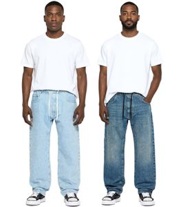 Stylish Men's Jogger-Style Jeans, Baggy Leg Denim Trousers with Drawstring BR-12000 in Dark Blue or Light Blue Stylish Men's Jogger-Style Jeans, Baggy Leg Denim Trousers with Drawstring BR-12000 in Dark Blue or Light Blue