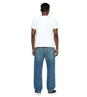 Pantalones vaqueros estilo jogger para hombre, corte holgado con cordón ajustable BR-12000 en azul oscuro o azul claro