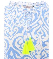 Blouse tunique d'été ZWILLINGSHERZ Ornaments pour femme, à pompons, réf. 33223, disponible en rose, vert ou bleu Blouse tunique d'été ZWILLINGSHERZ Ornaments pour femme, à pompons, réf. 33223, disponible en rose, vert ou bleu