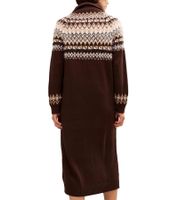 Lot de 2 mini-robes en maille pour femme, fermeture éclair courte, manches longues, marron foncé (réf. 940631)