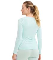 Lot de 2 T-shirts thermiques femme écoresponsables en matière douce et ultra-extensible, coloris vert menthe (réf. 913257)