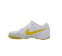 Zapatillas bajas NIKE Gato para hombre y mujer, estilo retro, con detalles en piel auténtica, ideales para interiores (HQ6019 101, blancas/amarillas).