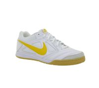 Zapatillas bajas NIKE Gato para hombre y mujer, estilo retro, con detalles en piel auténtica, ideales para interiores (HQ6019 101, blancas/amarillas).