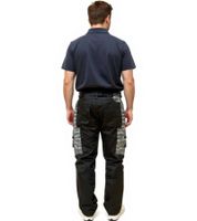 Pantalones de trabajo Uncle Sam para hombre, paquete de 2, con prácticos bolsillos en las piernas, ropa de trabajo, ropa de protección 20421 1062 Negro