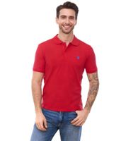 Paquete de 2 polos U.S. POLO ASSN. para hombre, básicos, de algodón, manga corta, talla 197, 61092, 52520, 155, rojo/azul