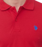 Paquete de 2 polos U.S. POLO ASSN. para hombre, básicos, de algodón, manga corta, talla 197, 61092, 52520, 155, rojo/azul