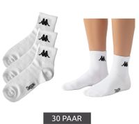 30 Paar Kappa Low Cut-Socken Baumwoll-Strümpfe mit Logo Alltags-Socken 304M5N0 923 Weiß