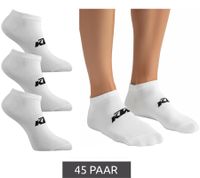 45 Paar KTM Sportsocken Sneaker-Socken mit Logo Baumwoll-Strümpfe Oeko-Tex 100 Zertifiziert KTM/1/SLCX3/BL Weiß