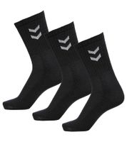 30 pares de calcetines hummel Basic Crew con encaje en contraste, calcetines deportivos de algodón 022030-2001 Negros