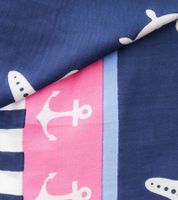 Sciarpa quadrata ZWILLINGSHERZ con ancore e scritta "Moin Moin" - Fashion 3016Q Rosa/Arancione, Rosa/Blu o Blu/Rosa