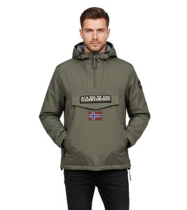 Chaqueta anorak impermeable NAPAPIJRI Rainforest, chaqueta de invierno NP0A4GMCG0A1, verde caqui