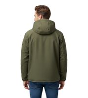 NAPAPIJRI A-Biois Breathable Softshell Jacket Men's Transitional Jacket with Hood NP0A88TNG0A1 Khaki Green