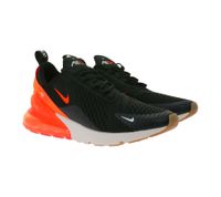 NIKE Air Max 270 Men's Sneakers, Mesh Sneakers with Air Cushioning, Retro Sneakers AH8050-030 Black/White/Orange